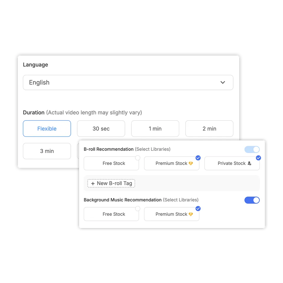 Adjust the settings of your curriculum explainer video using Visla’s customization tools.